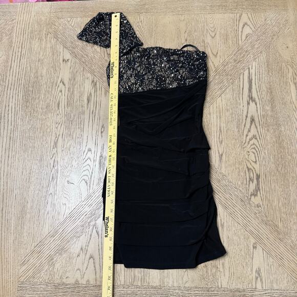 City Triangles One Shoulder Sheath Dress Sequins Small - Picture 7 of 7